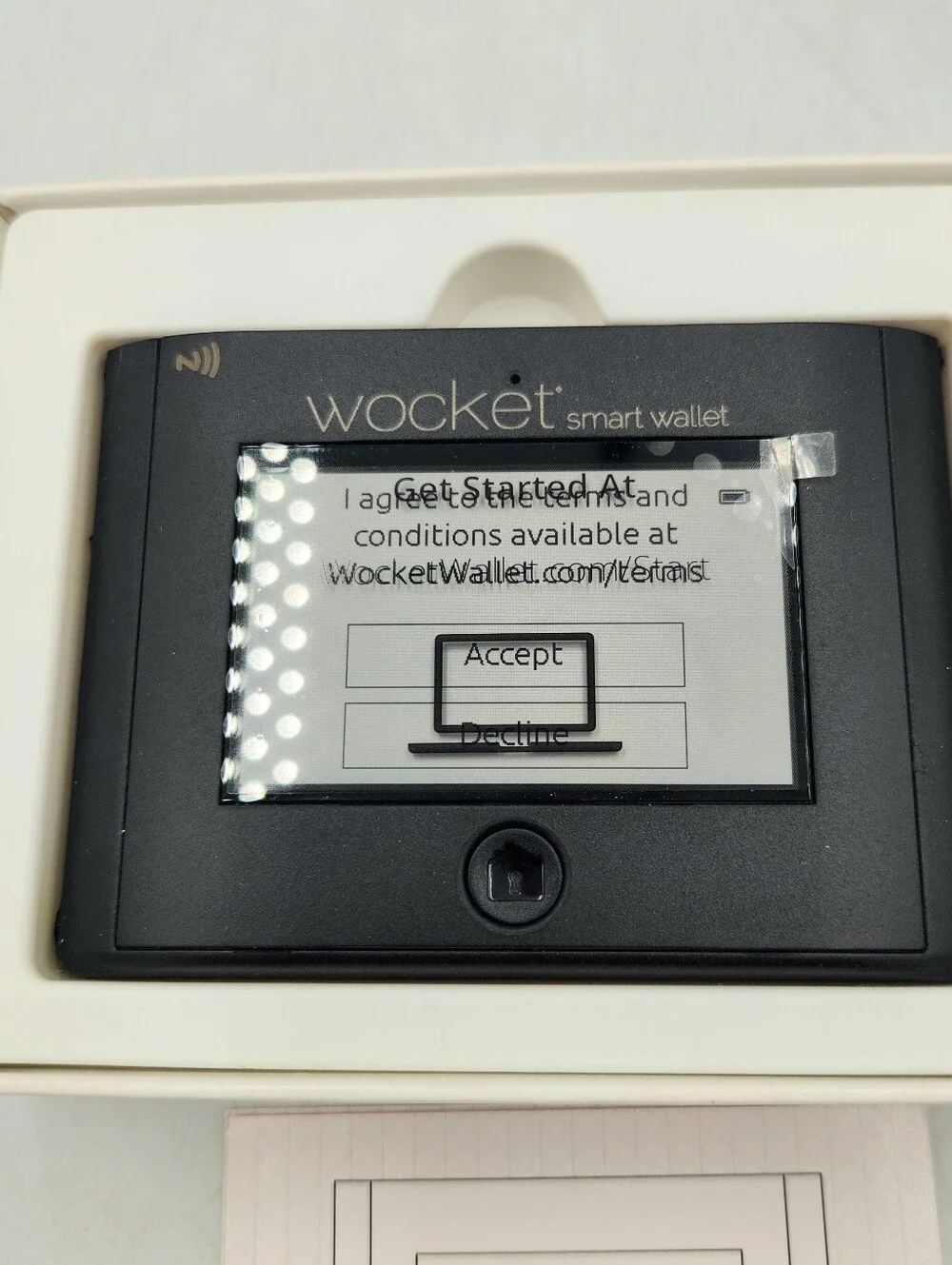 NXT ID Wocket Smart Wallet All In One Payment Device Electronic Touch Screen